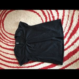 Black v-neck maternity shirt